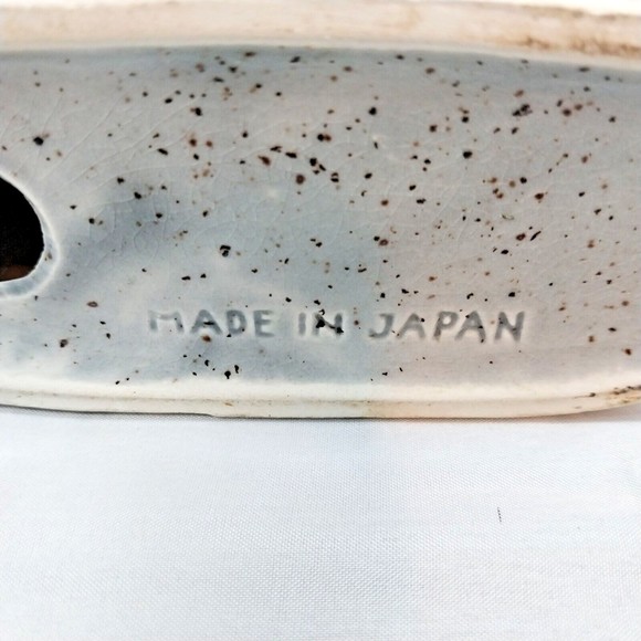 Vintage 1970's Napkin Holder Ceramic 'Home Sweet Home' Japan Gray Brown Flowers - Picture 7 of 7